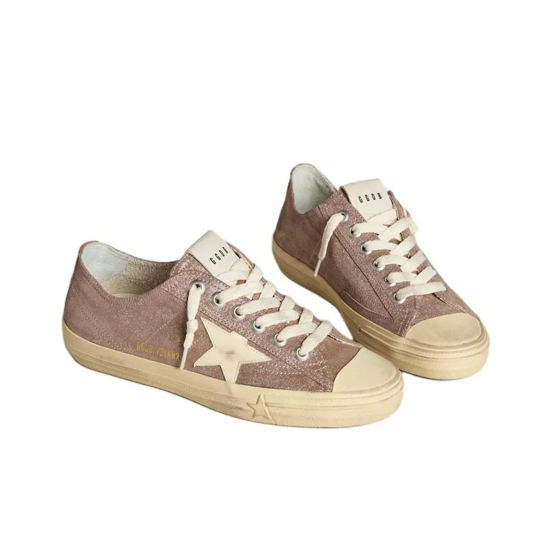 Golden Goose V Star Low Top Skateboard Shoes Women's Light Brown-2
