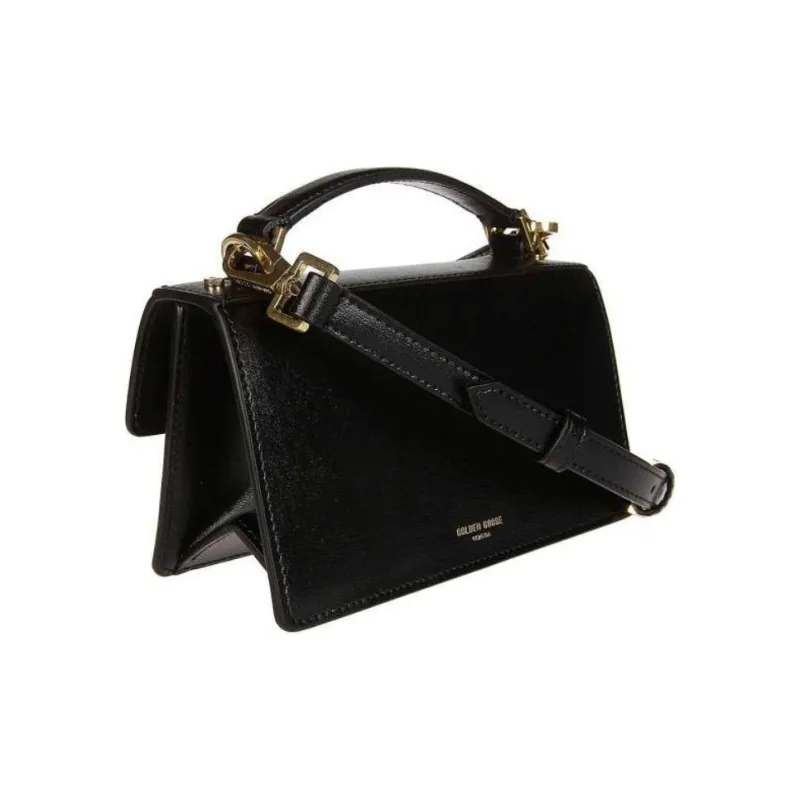Golden Goose Leather Shoulder Bag, Crossbody Bag, Handbag Women's Black-1