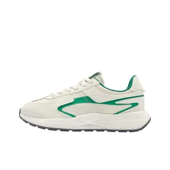 QIAODAN 70 Inches Length X Width Anti Slip Wear Resistant Low Top Casual Shoes Men's Beige Green