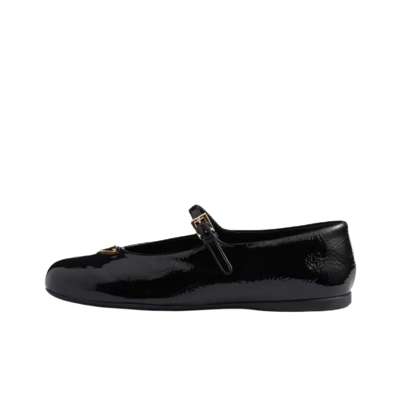 PRADA Flat Casual Single Shoes Women's Black-0
