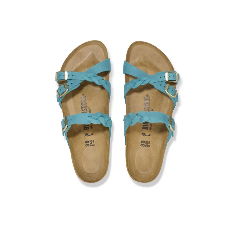 Birkenstock Franca Braided EVA Slip-Resistant Slide Slippers Women's Bay Blue Regular-3