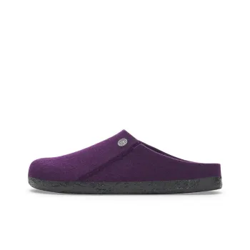 Birkenstock Zermatt Shearling Abrasion-Resistant Wrap-toe Slippers Unisex Purple Narrow Fit