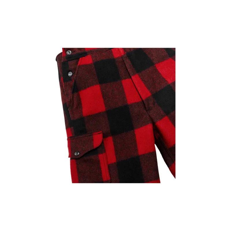 Filson FW24 Mackinaw Overalls Men's Red Black-4