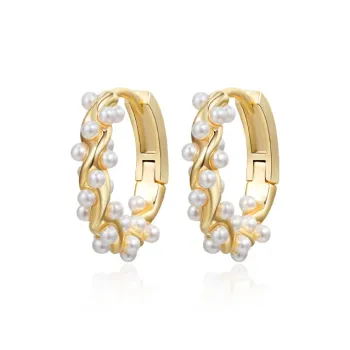 Yiru Alloy Round Bead Hoop Earrings, Stud Earrings, Ring Earrings, Earring Jewelry Accessories Women's