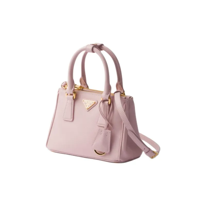 PRADA Galleria Killer Bag Leather Shoulder Bag Crossbody Bag Handbag Mini Women's Snowflake Gypsum Pink-1