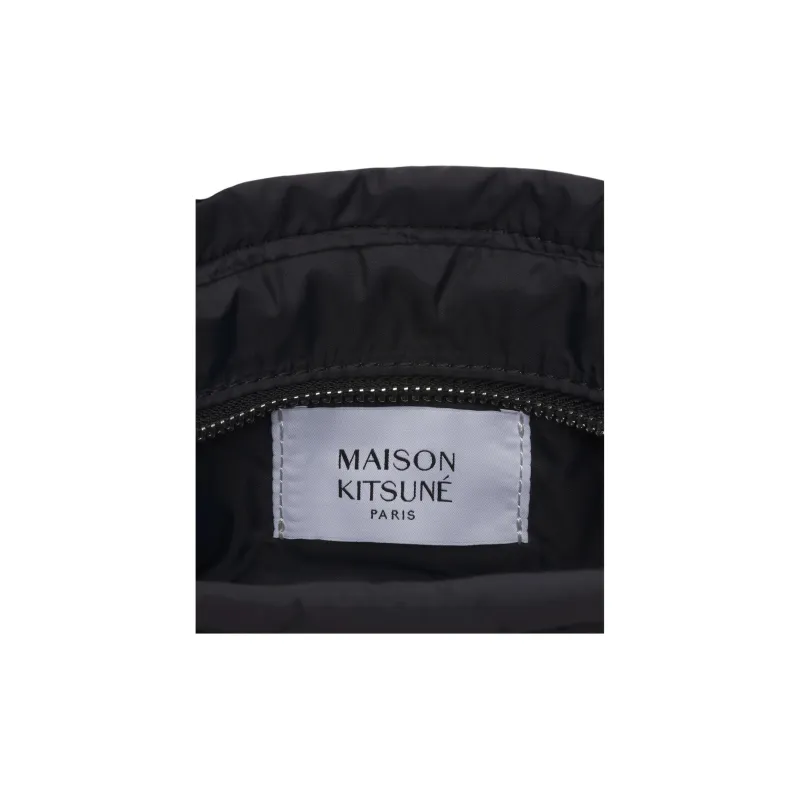 Maison Kitsune Nylon Tote Bag Shopping Bag Shoulder Bag Crossbody Bag Handbag Mini Women's Black-4