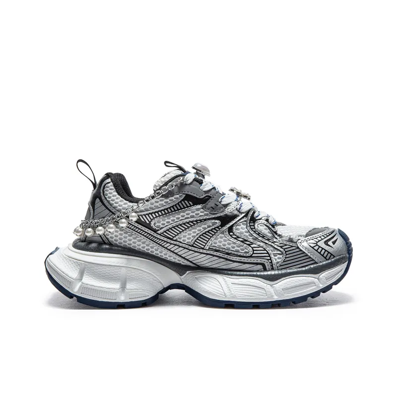 MQ Shock Absorbers With Slip Resistant Features Low Top Chunky Sneakers Women's-12
