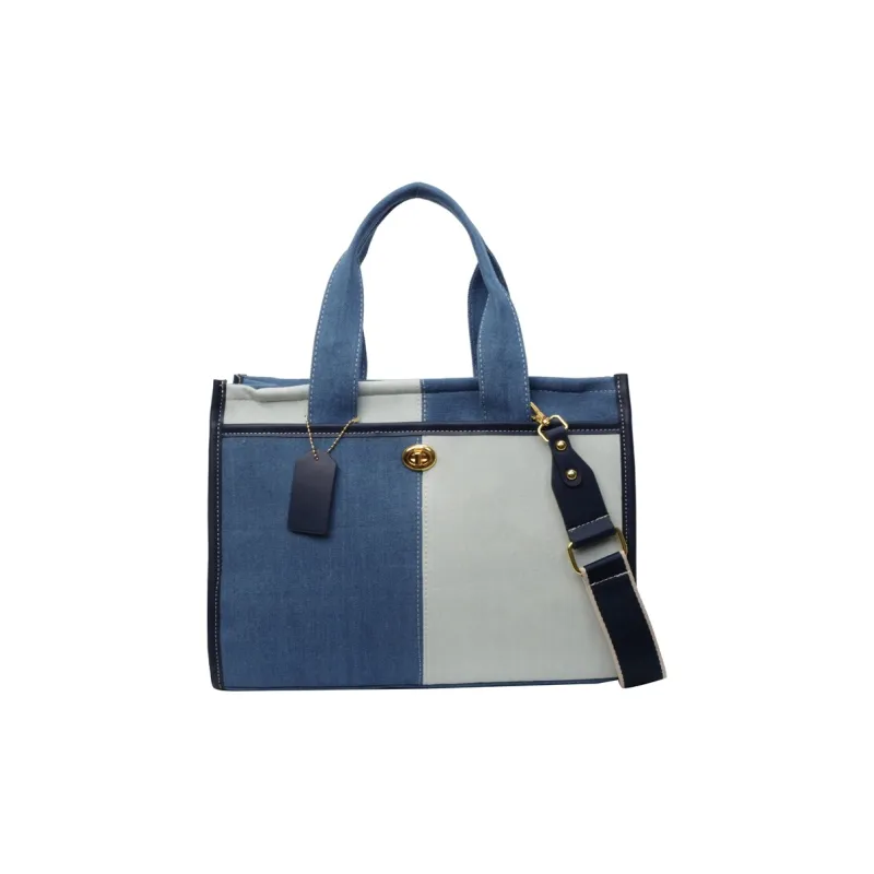 Yalu Denim Crossbody Handbag Regular Unisex Black/Dark Blue/Light Blue-7