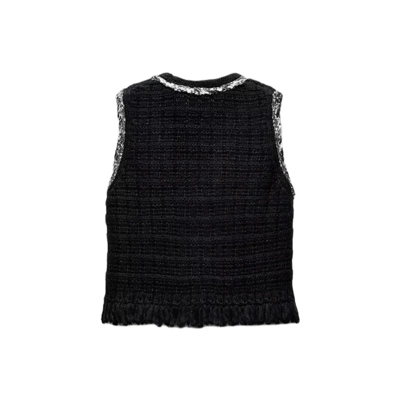 ZARA Vests Women's Black-1