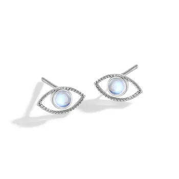 MIDNIGHT MOMENT 925 Sterling Silver Stud Earrings Women's