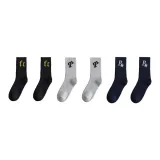 6 Pack (2 Black+2 Light Gray+2 Navy Blue)