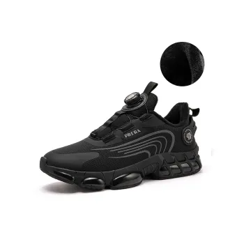 BIANSULONG Reflective Rebound Height Increasing Breathable Low-Top Casual Running Shoes Unisex Black