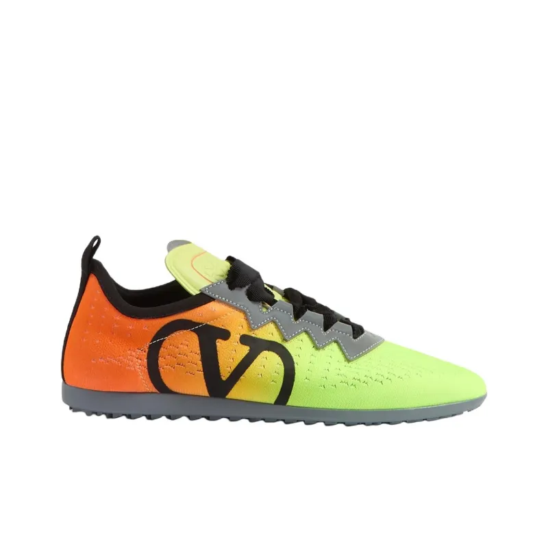 Valentino Chromathon Low Top Casual Shoes Women's Neon Yellow-1