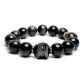 Silver Sheen Obsidian Lion Bright Future Beaded Bracelet for Men
