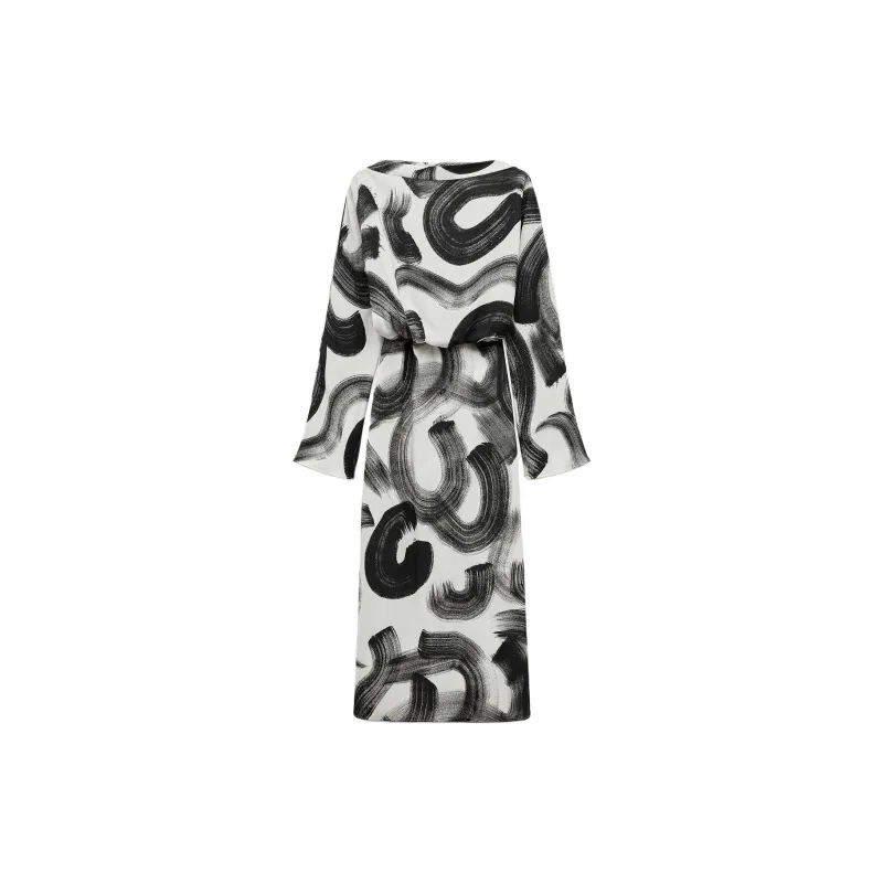 ZARA ZW Series Long Sleeved Dress Women's Black/White-1