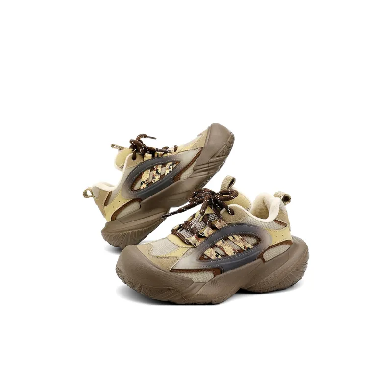 Jeep Abrasion Resistant Cushioning Kids Lifestyle Shoes Khaki/Dark Brown Kids'-3