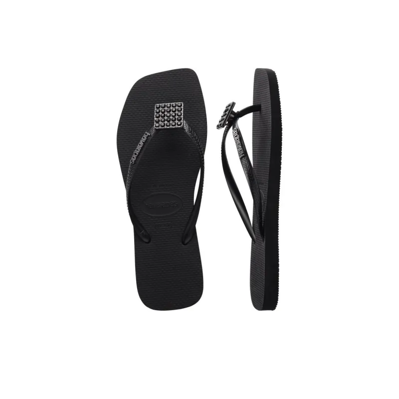 Havaianas Slim Abrasion-Resistant Flip Flops Women's Black-5
