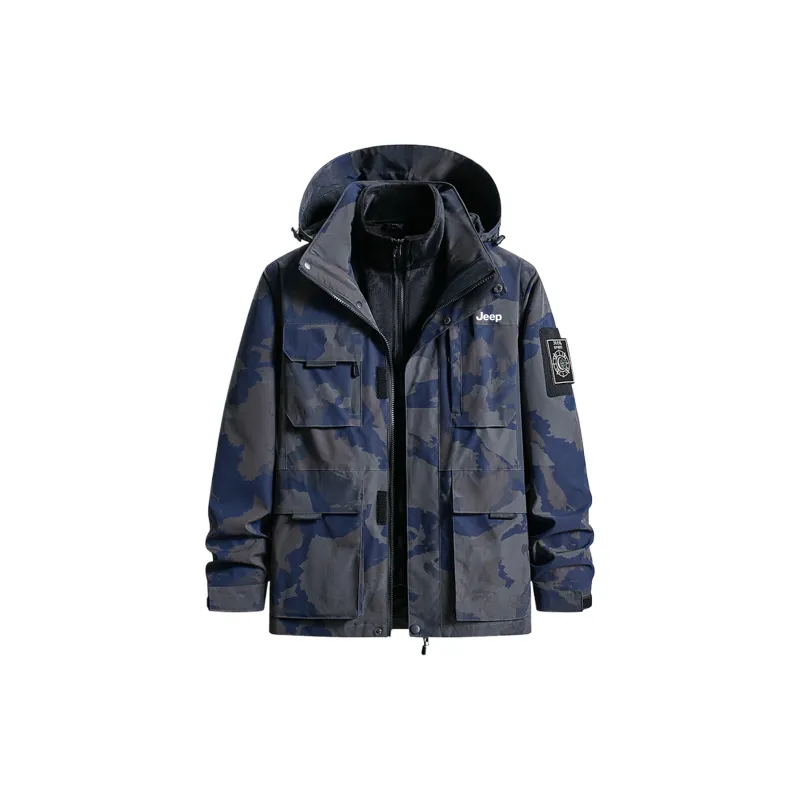 Jeep Wear Resistant Water Resistant Windproof Windbreaker Jacket Unisex-9