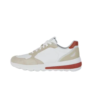 GEOX Spherica Actif Anti-Slip Wear-Resistant Low-Top Casual Shoes Men's White Brown