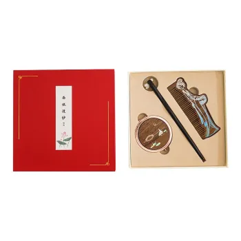 XIBI Classical Style Chinoiserie Xishi Washing Silk Wooden Comb Massage Scalp Hair Growth
