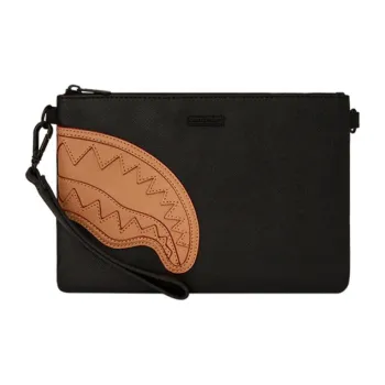 SPRAYGROUND PVC Envelope Bag Clutches Small Size Unisex Black Brown