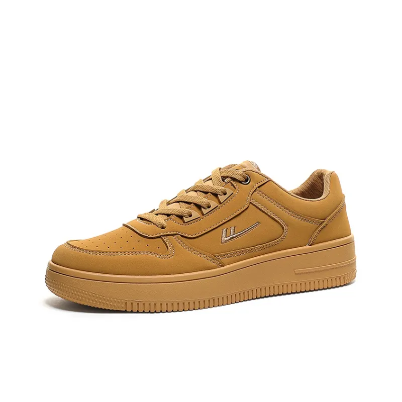 Warrior Air Force 1 Abrasion Resistant Slip Resistant Low Top Skateboard Shoes Unisex Brown-1