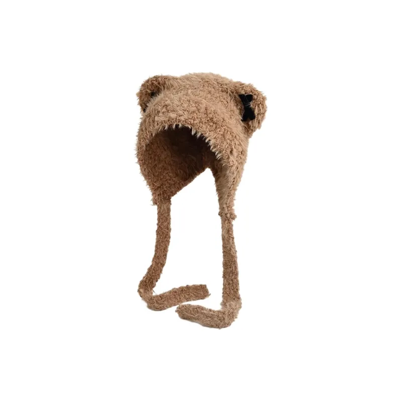 FREE RABBITⅡ Fall And Winter Face Friendly Thickened Plush Trapper Hats Unisex-3