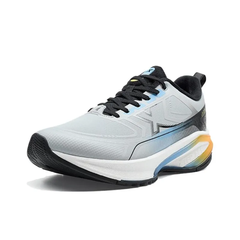 XTEP Starburst 2 Slip-Resistant Warm Low-Top Casual Running Shoes Men's Gray Black Blue-1