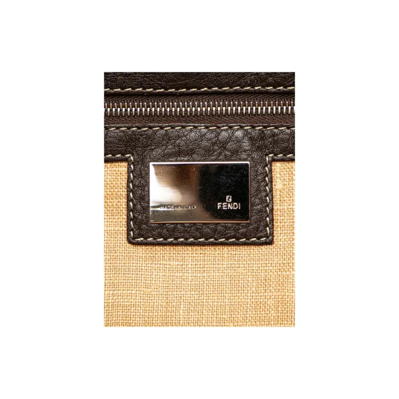 FENDI 2000-2010 Mini Zucca Canvas Selleria Linda Handbag-5
