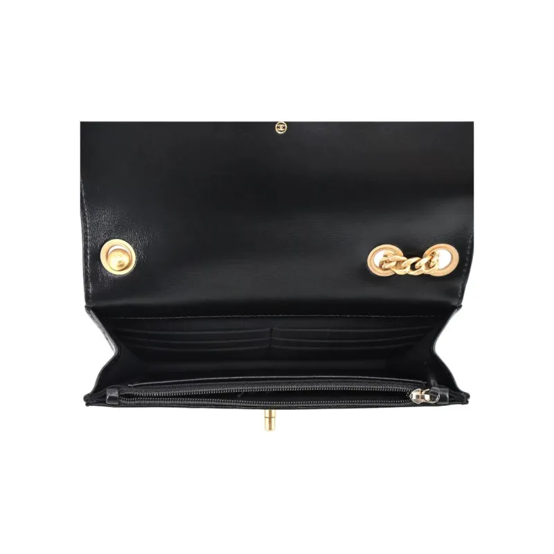 CHANEL Sheepskin Wealth Bag Wallet Shoulder Bag Crossbody Bag Regular Women's Black-4