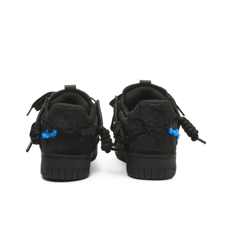 MQMS Skateboard Shoes Unisex Low Top Blue-4