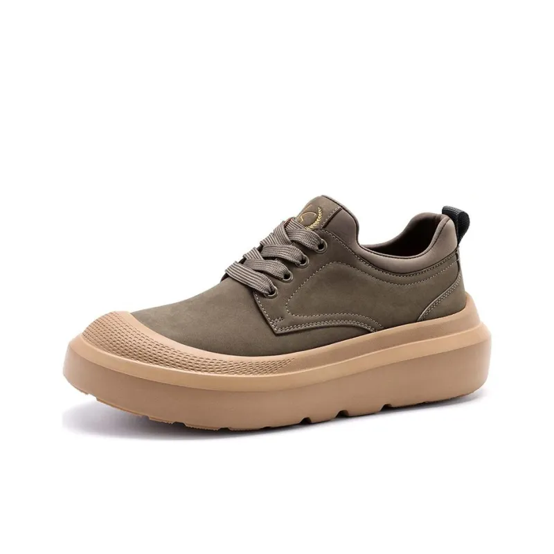 Satchi Skateboard Shoes Men Low Top Army Green-1