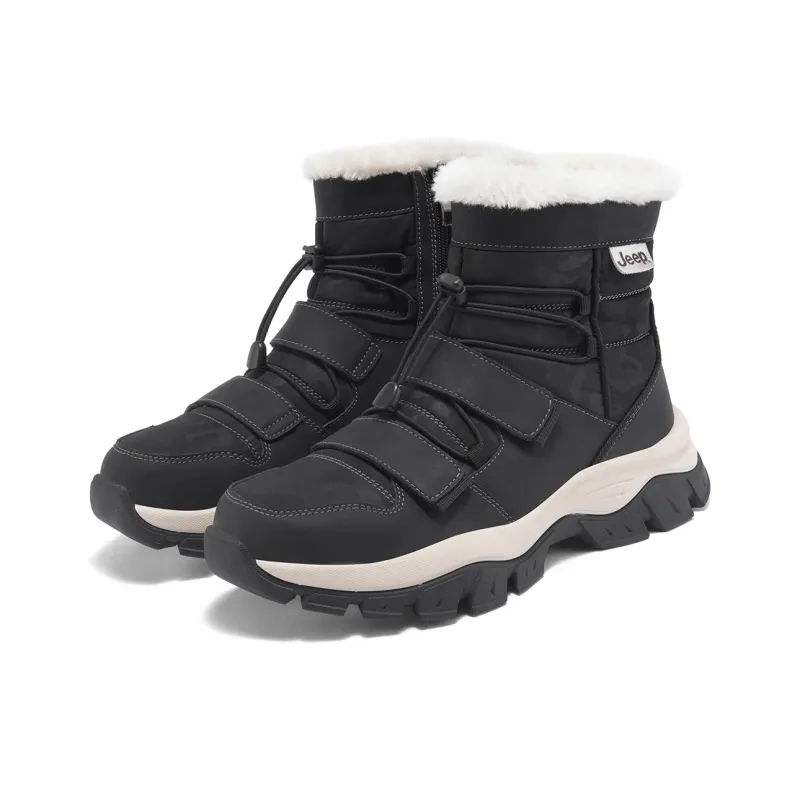 Jeep Snow Boots Men Black \ Sand \ Gray-2