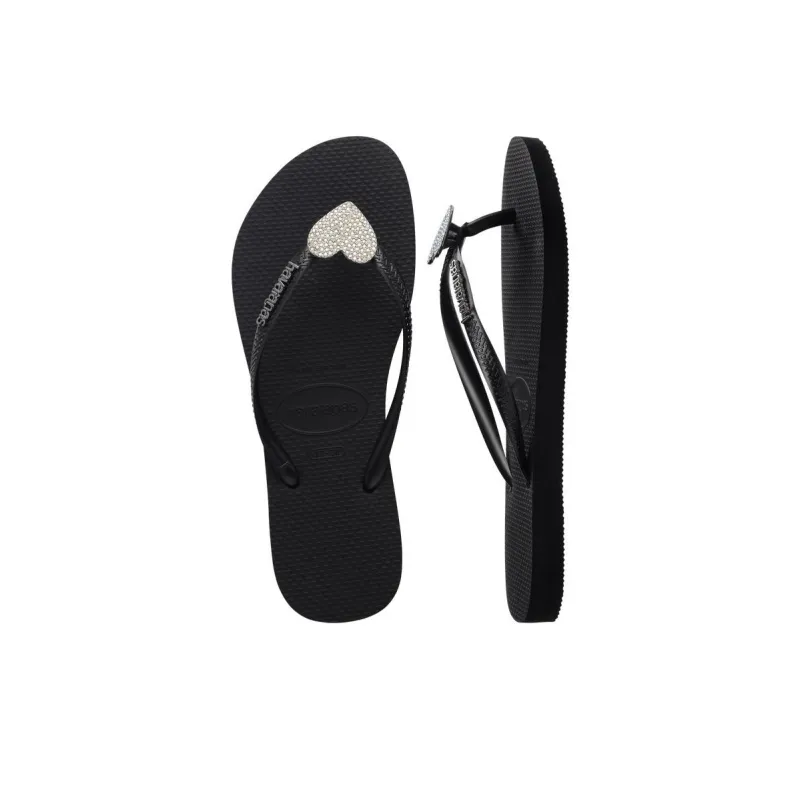 Havaianas Slim Rubber Sole Slip-Resistant Flip Flops Women's Black-5