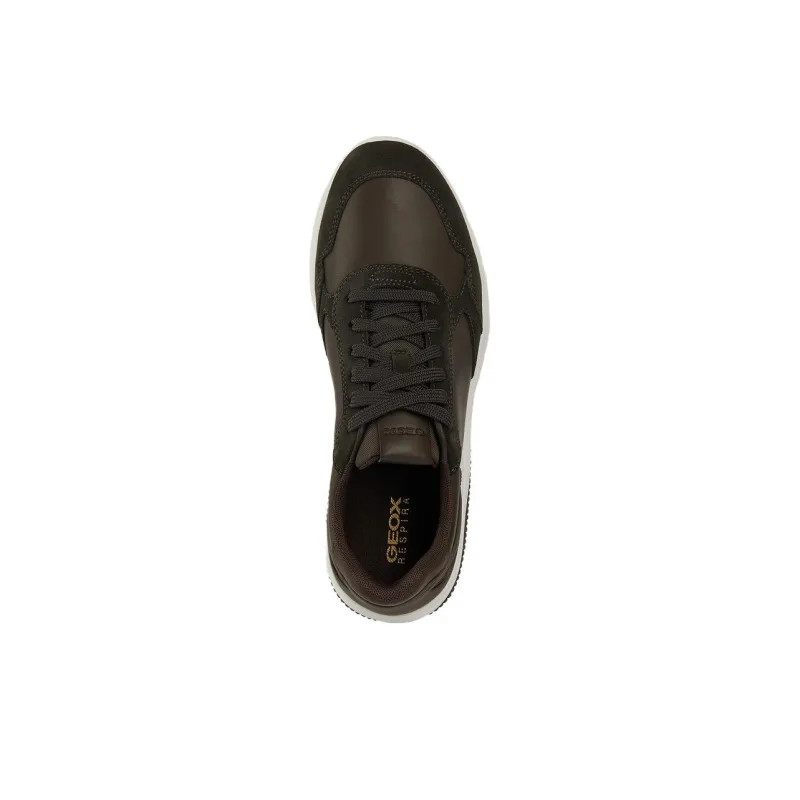 GEOX Spherica Actif Anti-Slip Wear-Resistant Low-Top Casual Shoes Men's Dark Brown-4