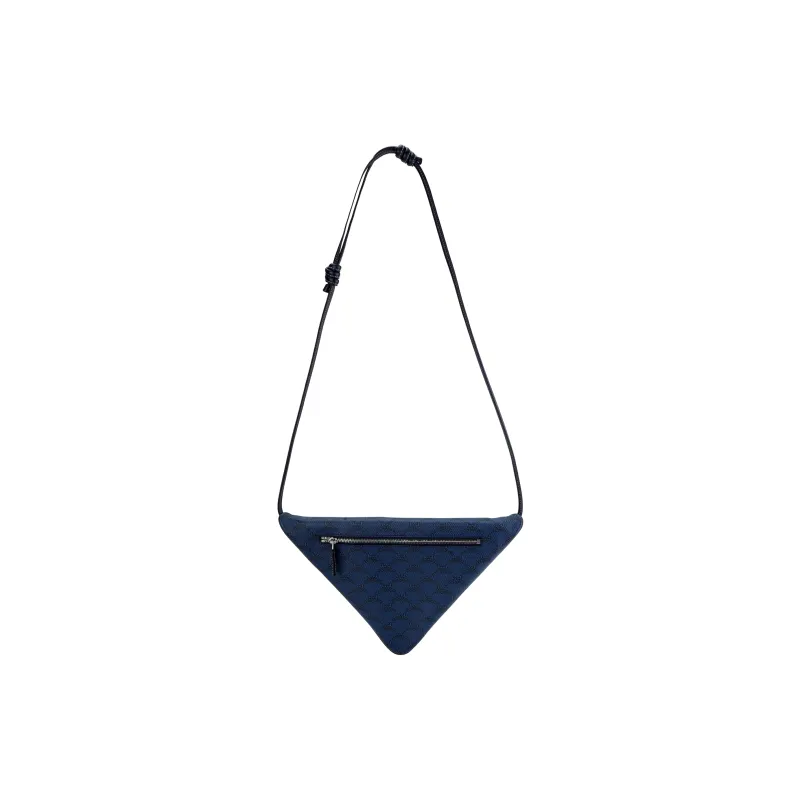 MCM Nappa Leather Fabric Fanny Pack, Crossbody Bag, Shoulder Bag, Clutch Regular Unisex Dark Blue-1