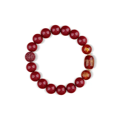 YINCHIE Reconstructed Cinnabar Bracelets Women's