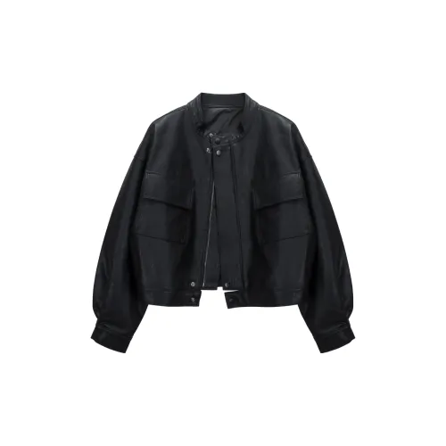 Youth Pastoral Order Leather Jacket Women's