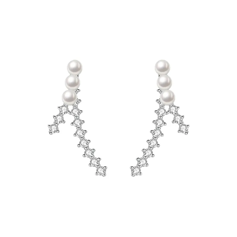 TRVMOE S925 Silver Stud Earrings Women's-0
