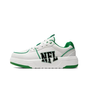 NFL College 1 OG Senior Shoes Low Top Skateboard Shoes Unisex Black Text White Green