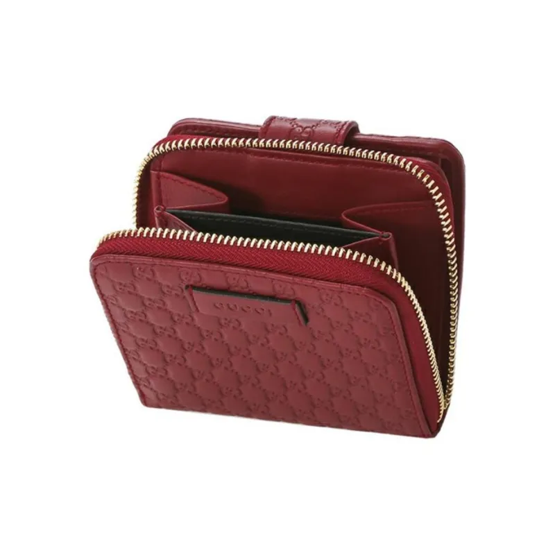 GUCCI Calfskin Wallet Men's Red-3