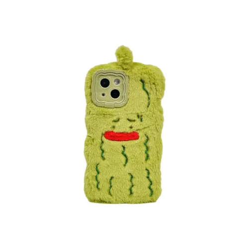Wei Xin Plush Material Plush Bitter Gourd Phone Cases Compatible With IPhone 16/15 Pro Max/Apple 13/14 Pro Max/12