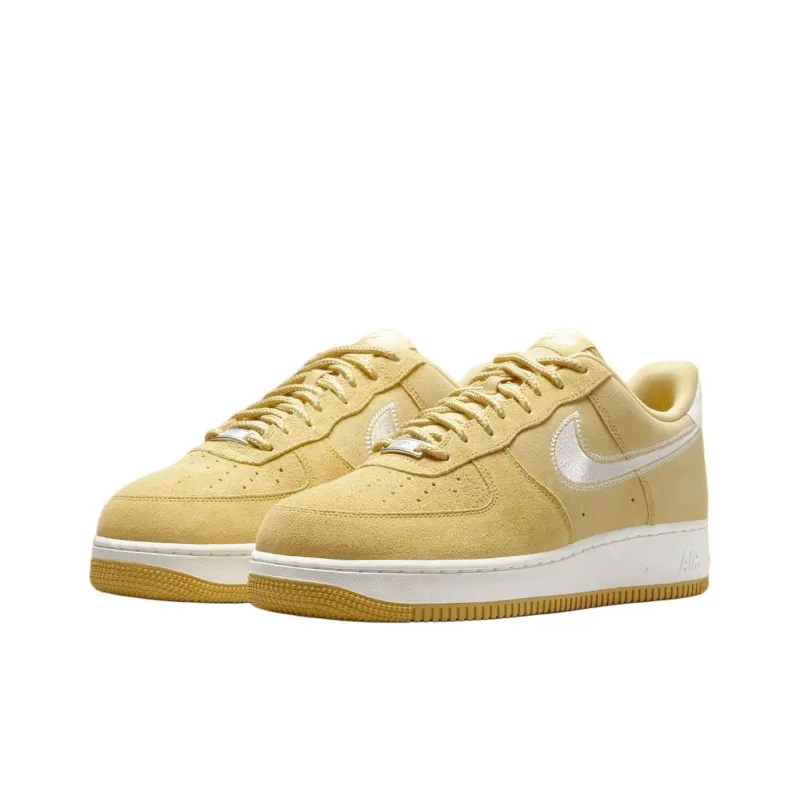 Nike Air Force 1 Low '07 LV8 Buff Gold Sail Embroidered Swoosh-1