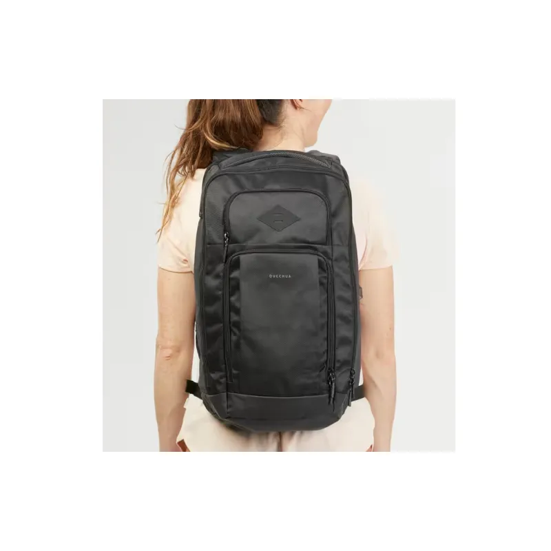 DECATHLON Polyester Backpack Regular Unisex Black-3