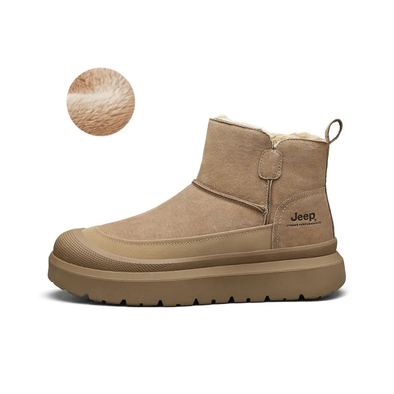 Jeep Classic Snow Boots Short Mid-Calf Snow Boots Men's-0