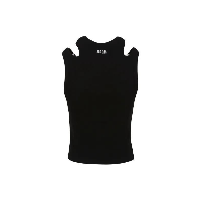 MSGM Tank Tops Women's Black-1