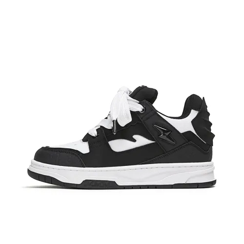 YJ MK Lightning 003 Low Top Skateboard Shoes Unisex Black White