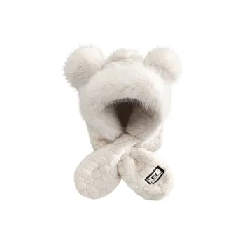 Pelloy Polyester Hoods & Plush Hats Unisex White/Beige/Khaki
