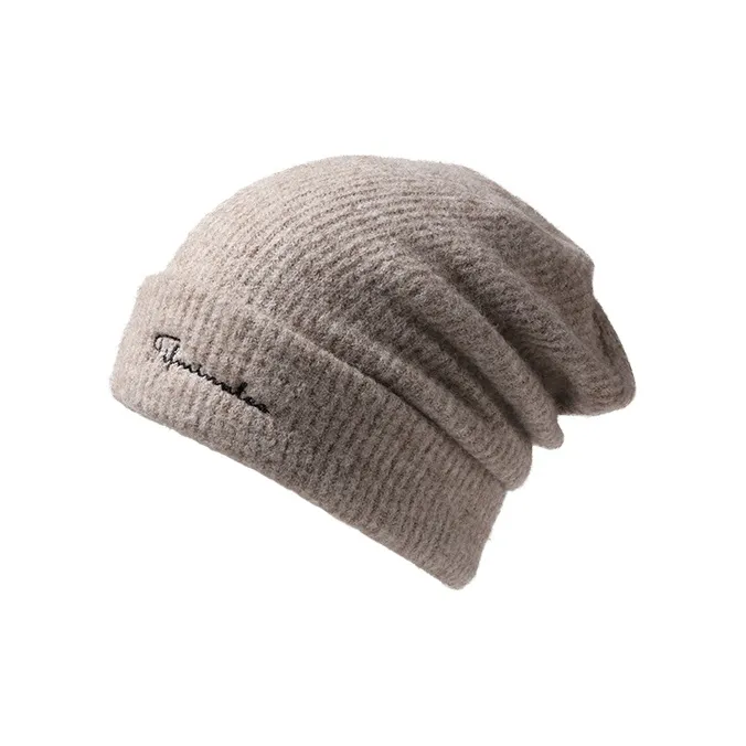15 MINS Wool Blend Beanies Unisex Ecru Oat Green Black Gray Purple Blue-5