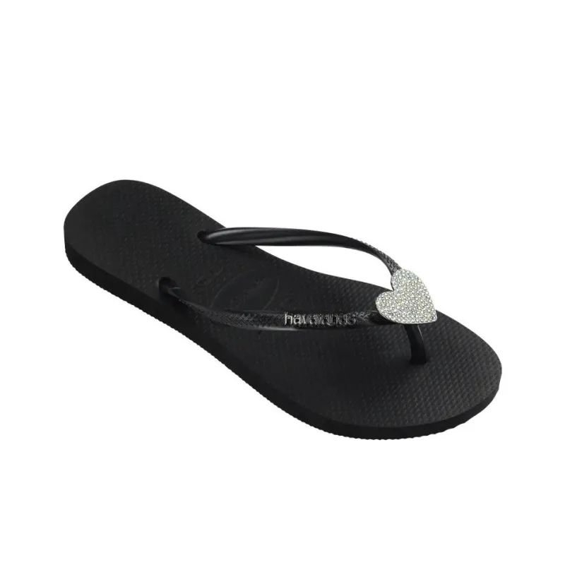Havaianas Slim Rubber Sole Slip-Resistant Flip Flops Women's Black-2